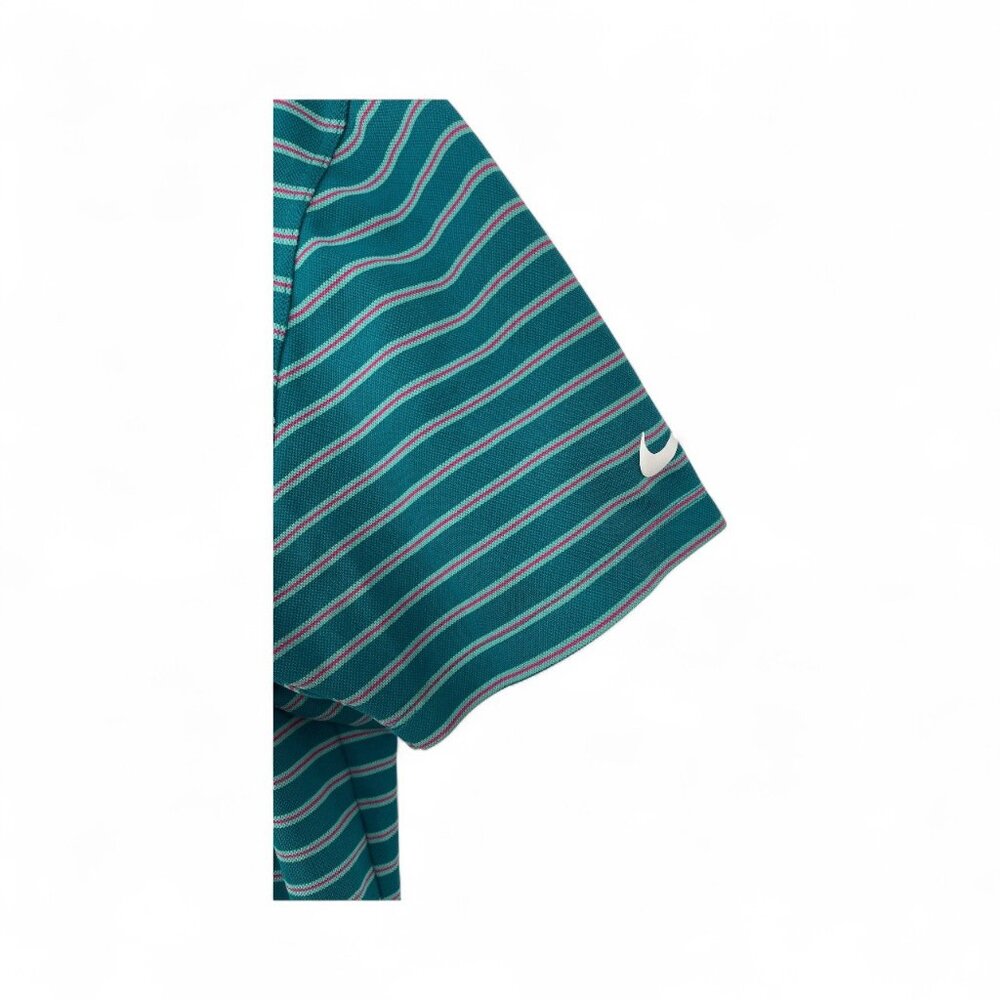 NWT Nike Dri-Fit Victory Striped Polo Shirt Men's L Green - Picture 2 of 4